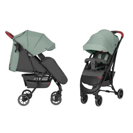 Прогулянкова дитяча коляска CARRELLO Gloria CRL-8506 Mint Green з дощовиком / зелена