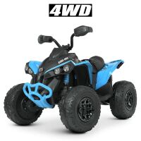 Дитячий одномісний електромобіль на керуванні Квадроцикл 4WD M 5001EBLR-4 М'яке сидіння/Синій