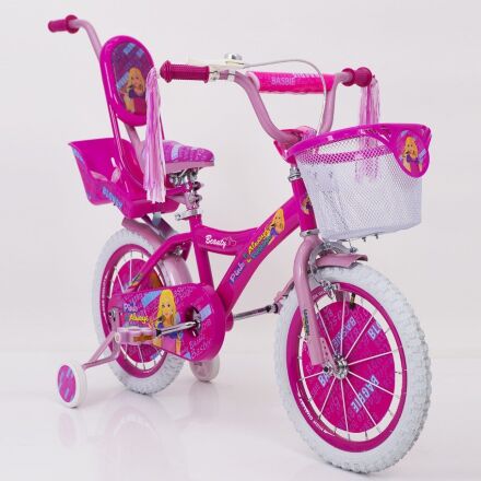 Дитячий Велосипед для дівчинки "BARBIE-16" Барбі з батьківською ручкою, фіолетовий***