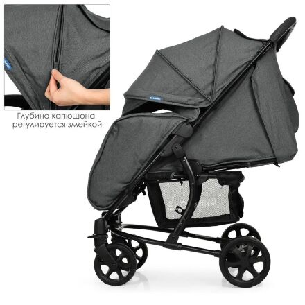 Коляска прогулочная El Camino ME 1011L ZETA Denim Gray сірий**