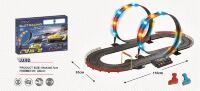Іграшковий гоночний автотрек JJ.82-2 з двома машинами на радіоуправлінні від мережі світиться