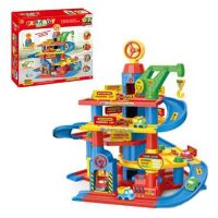 Дитяча іграшка Гараж для машин 866-4 три поверхи будтехніка машинки кран