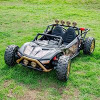 Дитячий двомісний електромобіль Джип JS3168EBLR-18(24V) Баггі шкіряне сидіння, USB, MP3 / камуфляж