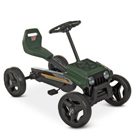 Дитячий педальний карт c EVA колесами Bambi kart M 4284E-10 темно-зелений**