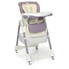 Класичний стільчик для годування EL CAMINO ME 1086 DESSERT Lilac сидіння з екошкіри / бузковий **