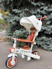 Велосипед триколісний трансформер Best Trike BS-12-707 з батьківською ручкою, рама нейлон білий