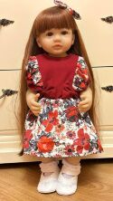 Вінілова жива лялька ручної роботи Reborn Baby Doll зі справжнім волоссям та великими очима