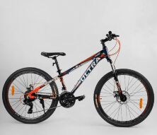 Спортивний алюмінієвий велосипед MTB Corso 85239 ULTRA колеса 26д / Shimano / 21 швидкість / чорний