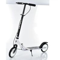 Двоколісний самокат дитячий складаний iTrike SR2-008-W з ручним гальмом і підніжкою / білий**