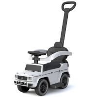 Дитяча каталка-толокар 2в1 ДЖИП 653-1 Mercedes Мерседес з батьківською ручкою і бампером / музика / білий**