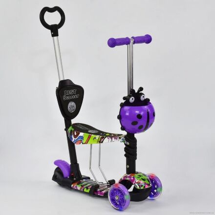 Самокат 5в1 А 24975 - 64030 Best Scooter АБСТРАКЦІЯ, колеса PU світяться ***