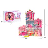 Дитячий ляльковий будиночок 66928, 3 поверхи, 3 ляльки**