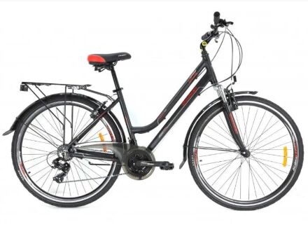 Міський велосипед 28 дюймів 18 рама Crosser City 28″ Чорно-червоний / Shimano