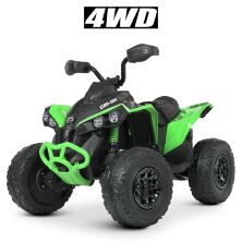 Дитячий одномісний електромобіль на керуванні Квадроцикл 4WD M 5001EBLR-5 М'яке сидіння/Зелений