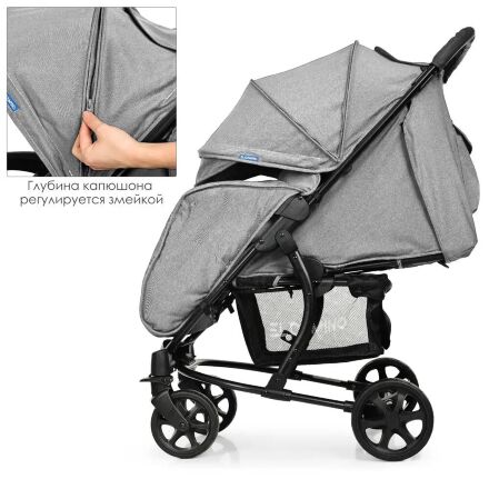 Коляска прогулочная El Camino ME 1011L ZETA Denim Silver сріблястий**