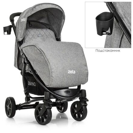 Коляска прогулочная El Camino ME 1011L ZETA Denim Silver сріблястий**