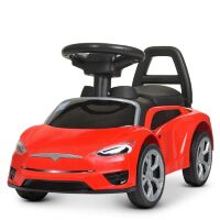 Машина каталка толокар BAMBI M 4317L-3 музика світло шкіряне сидіння червона**