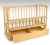 Дитяче ліжечко дерев'яна маятник з шухлядою і відкидним бортом "Сон" вільха - колір світло-коричневий