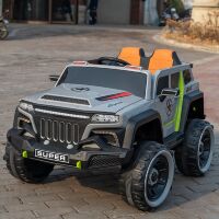 Дитячий двомісний електромобіль Джип M 5802EBLR-11 Машина Polaris шкіряне сидіння, 4 мотори, MP3, USB, сірий