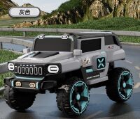 Дитячий електромобіль джип M 5822EBLR-11(24V) чотири мотори, MP3, TF, USB, BLUETOOTH шкіряне сидіння, сірий