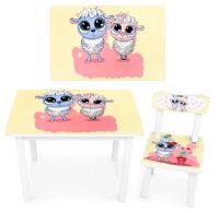 Дитячий стіл зі стільчиком Bambi BSM2K-02 Овечка**