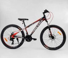 Спортивний алюмінієвий велосипед MTB Corso 72911 ULTRA колеса 26д / Shimano / 21 швидкість / чорний