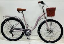Жіночий міський велосипед 28 дюймів Corso "Liberty" LR-28833 з кошиком Shimano 7 швидкостей