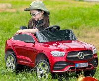 Дитячий одномісний електромобіль машина Mercedes M 6015EBLRS-3 зі шкіряним сидінням червоний фарбований