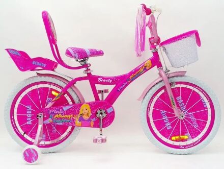 Велосипед для дівчинки "BARBIE-20" Барбі з Багажником для ляльок, рожевий***