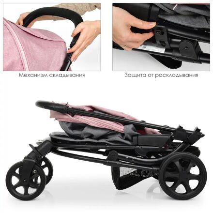 Коляска прогулочная El Camino ME 1011L ZETA Pale Pink рожевий**