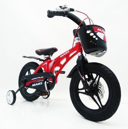 Дитячий двоколісний велосипед MARS-14 колеса 14 дюймів магнезиевая рама червоний