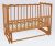 Дитяче ліжечко дерев'яна маятник з відкидним бортом "Хвиля" вільха - колір світло-коричневий