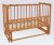 Дитяче ліжечко дерев'яна маятник з відкидним бортом "Хвиля" вільха - колір світло-коричневий