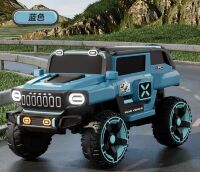 Дитячий електромобіль джип M 5822EBLR-4(24V) чотири мотори, MP3, TF, USB, BLUETOOTH шкіряне сидіння, синій