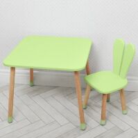 Дитячий столик зі стільчиком Bambi 04-025G дерев'яний (МДФ) / колір зелений**