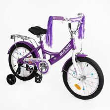 Дитячий велосипед 18 дюймів Corso MAXIS CL-18089 з переднім кошиком фіолетовий для дівчинки