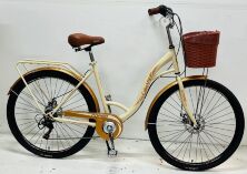 Жіночий міський велосипед 28 дюймів Corso "Liberty" LR-28406 з кошиком Shimano 7 швидкостей