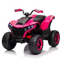 Дитячий електро квадроцикл M 6128EBLR-8(24V) з пультом керування та шкіряним сидінням рожевий