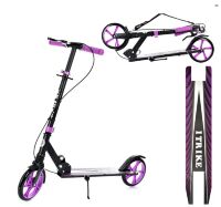 Дитячий підлітковий двоколісний складаний самокат iTrike SR2-049-1-BV алюмінієвий з ручним гальмом / фіолет*